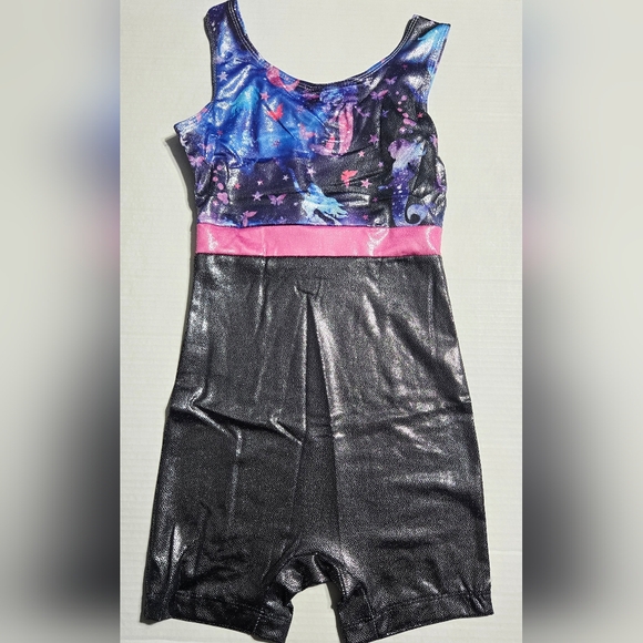 Girls Gymnastics Leotards‎  Unitard Biketard Clothes Cute Tumbling 9/10 - Picture 3 of 8